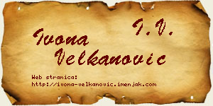 Ivona Velkanović vizit kartica